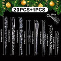20pcs Clear Acrylic Icicle Ornaments – Christmas Tree Decorations