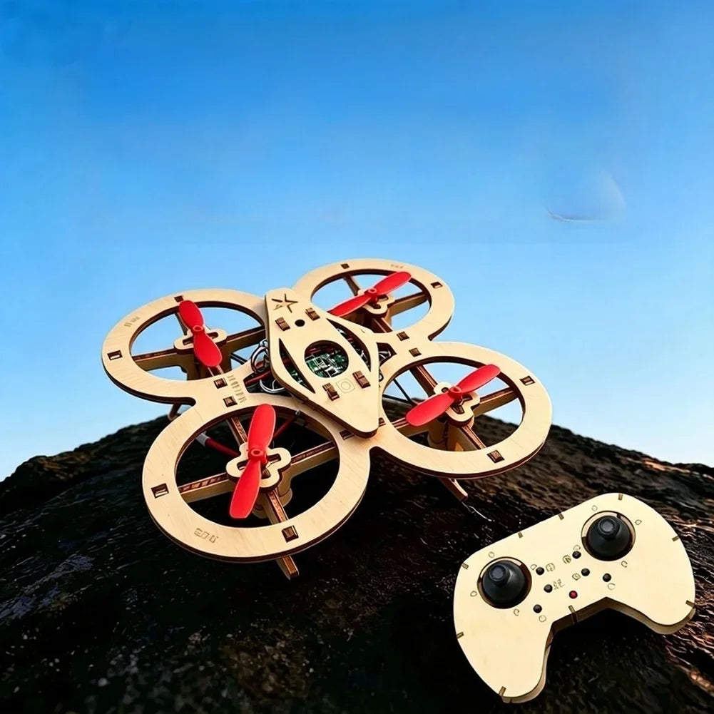 Wooden DIY RC Quadcopter Kit – Kids STEM Engineering Model