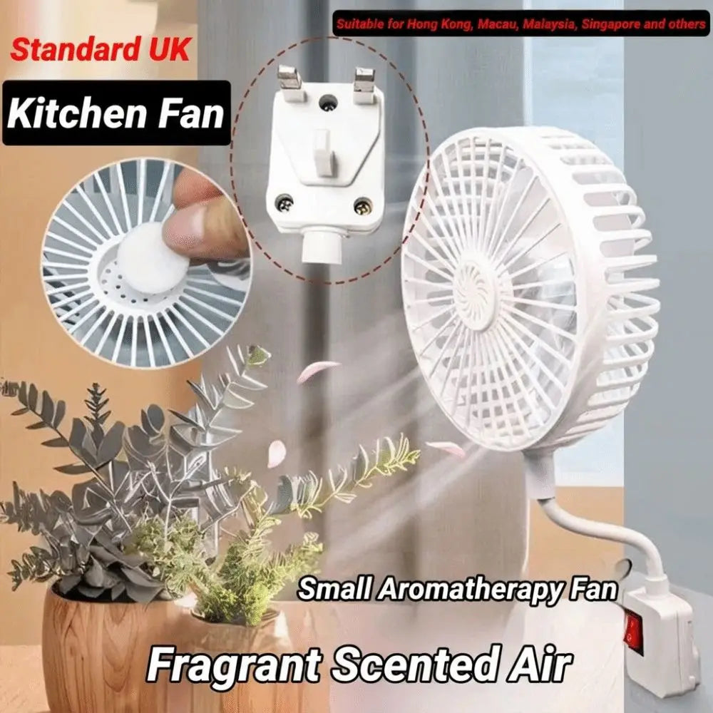 360° Rotatable Wall Socket Fan | Low Noise, Energy Saving