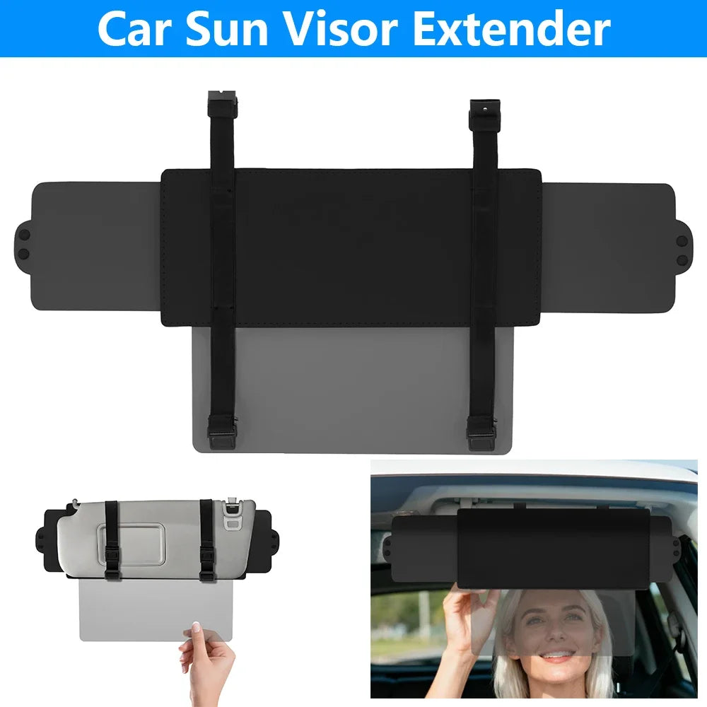 Universal Car Sun Visor Extender – Anti-Glare PC Lens