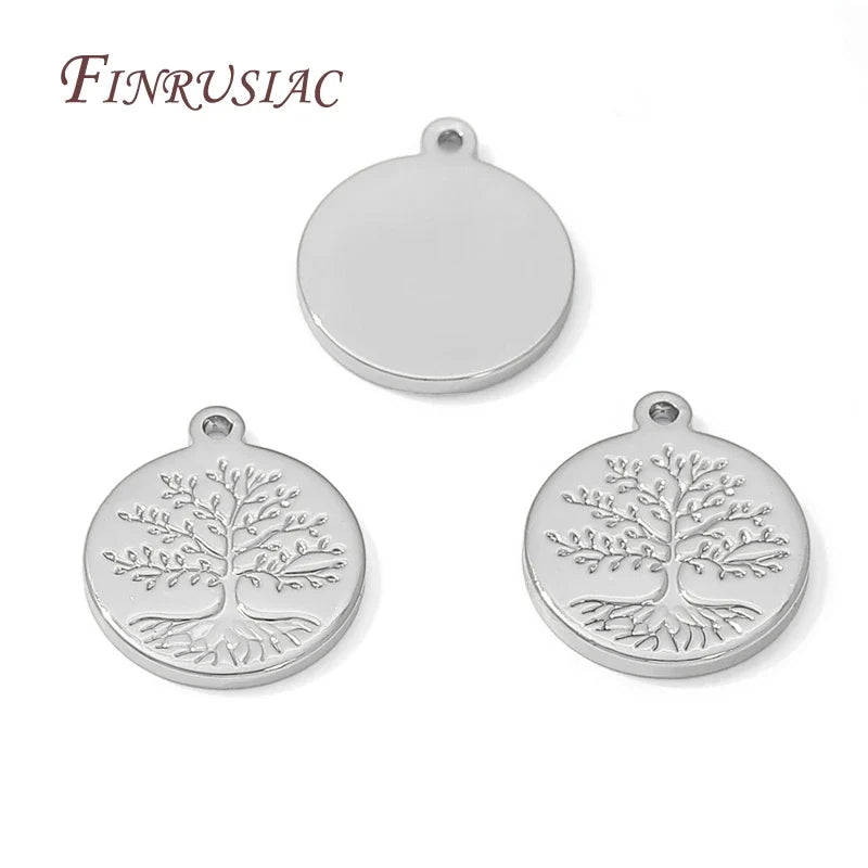 18K Gold Plated Tree of Life Charm Pendant – DIY Jewelry