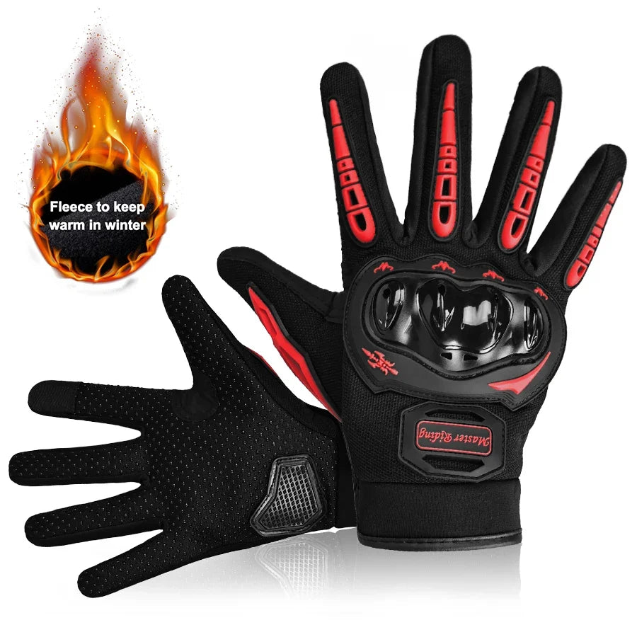 Winter Thermal Motorcycle Gloves | Touch Screen Full Finger