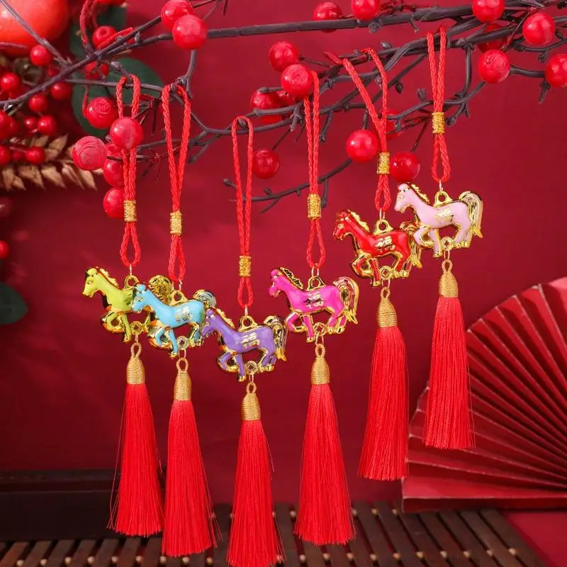 2026 Year of the Horse Wind Chime Pendant Lucky Zodiac Ornament