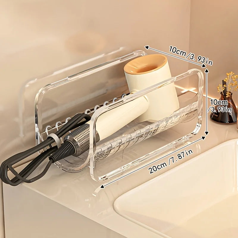 Clear Acrylic Hair Tool Organizer – Stackable Bathroom Storage