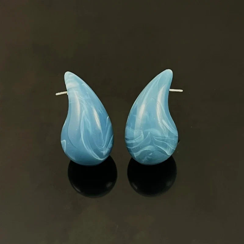 Women's Acrylic Waterdrop Stud Earrings – Lightweight Fashion