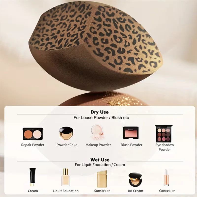 Extra Large Leopard Print Makeup Sponge | Wet & Dry Blender