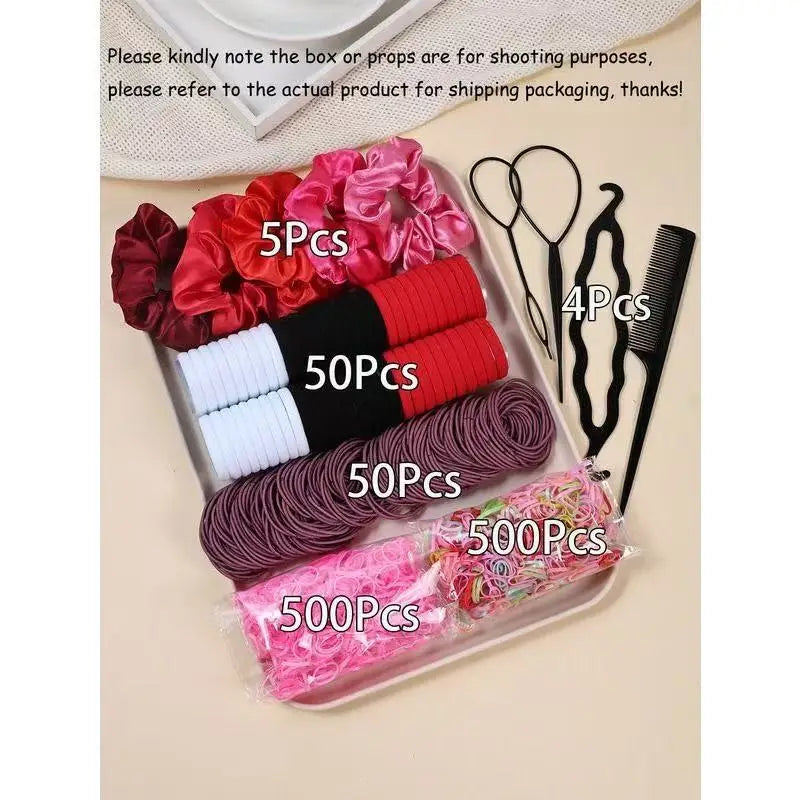 Nixie Hair Tie Set – Versatile Women's Elastic Hair Bands