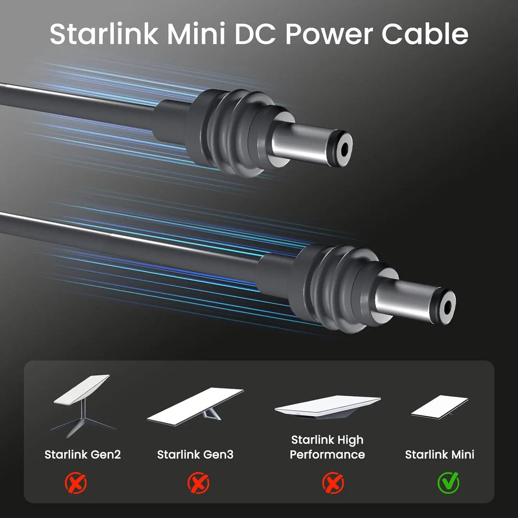 Starlink Mini DC to DC Power Cable – Waterproof Extension