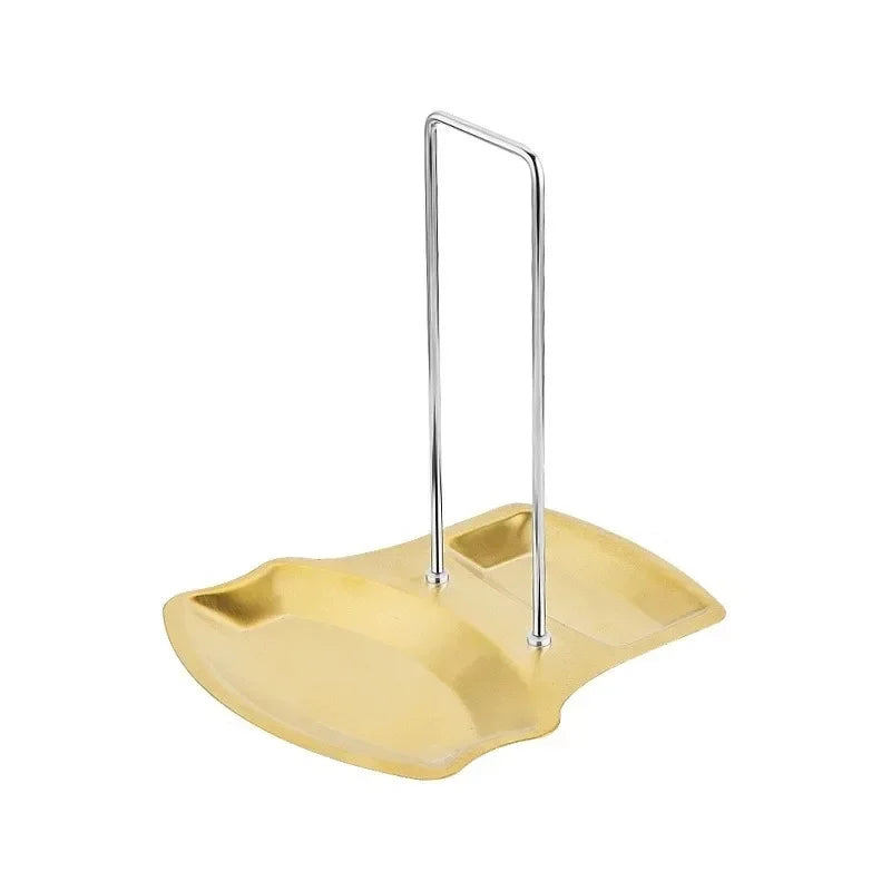 Stainless Steel Pot Lid & Spoon Holder Drain Rack Kitchen