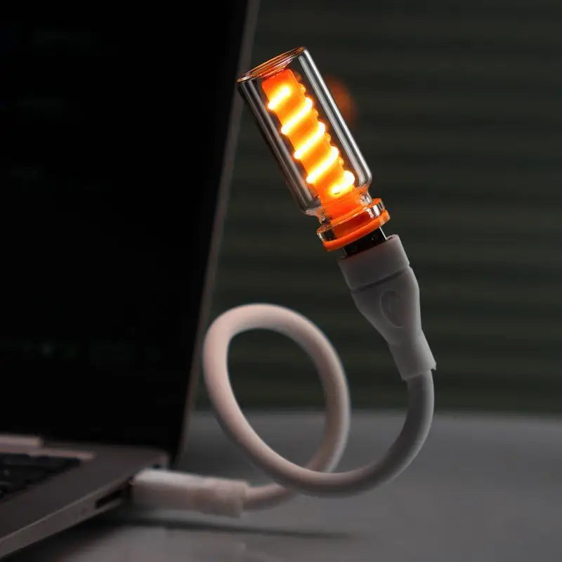Retro USB Spiral LED Ambient Light – Dimmable Night Bulb