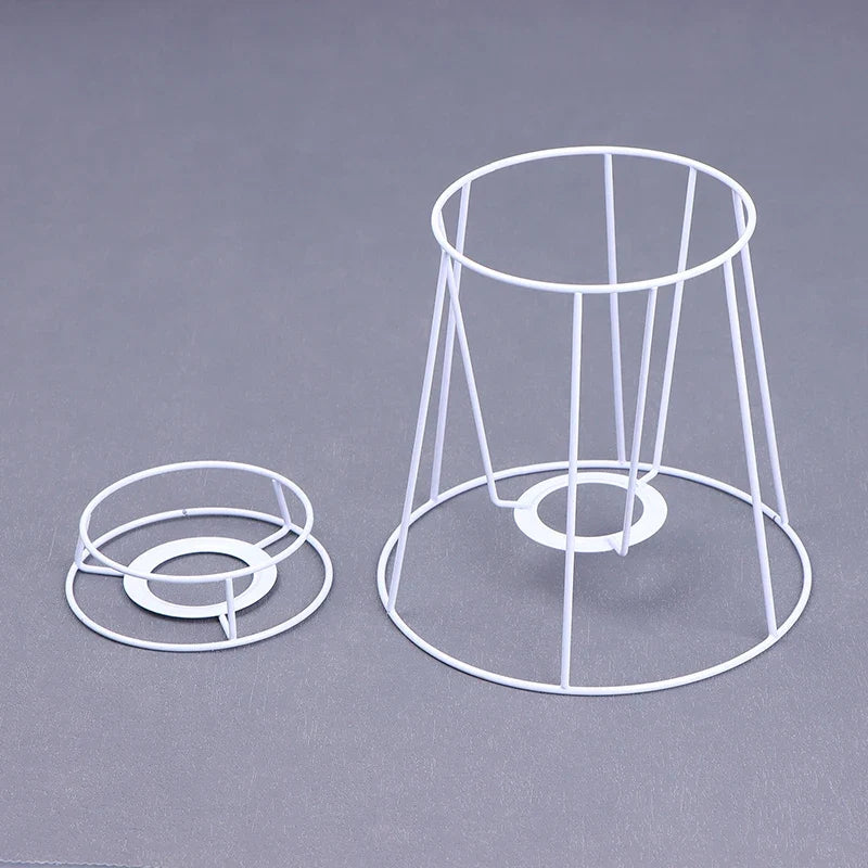 Vintage Iron Wire Lampshade Frame DIY Light Cage Guard Ring
