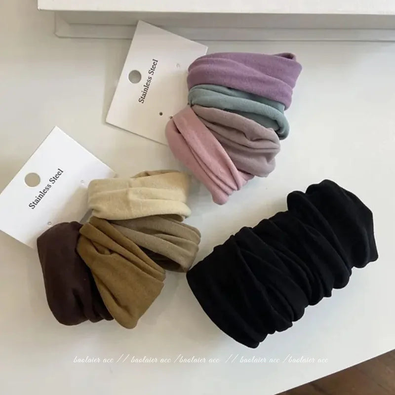 Luxury Soft Fabric Hair Scrunchies – High Elastic Hair Bands