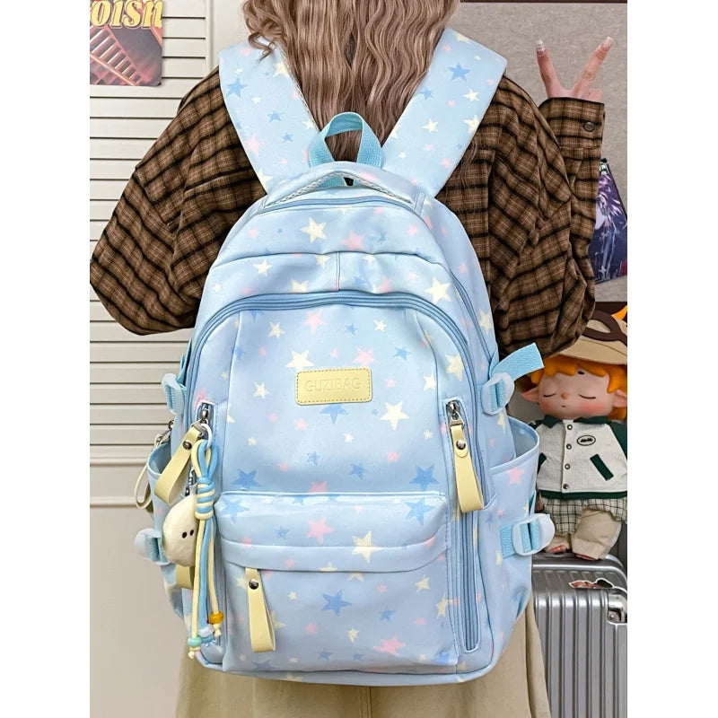 Korean Star Backpack – Large Capacity Student School Bag