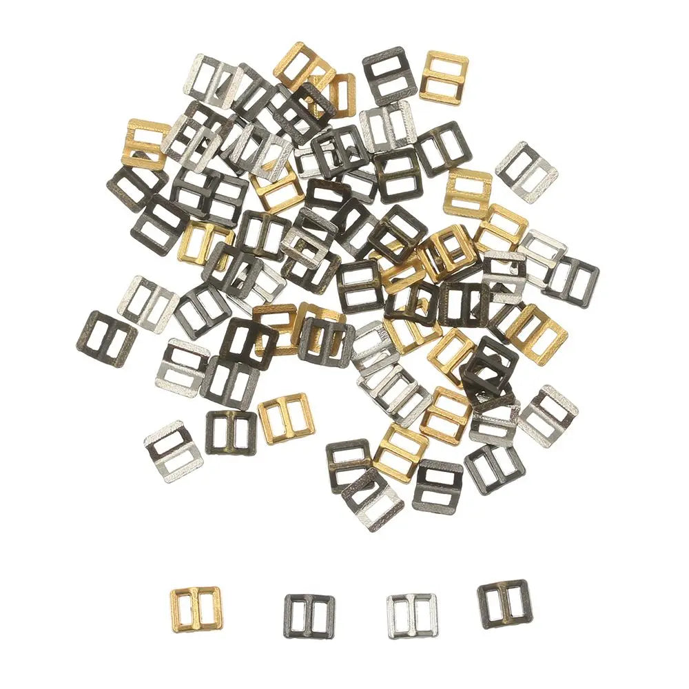 20pcs Mini 3mm Metal Tri-Glide Buckles – DIY Doll Bags & Belts
