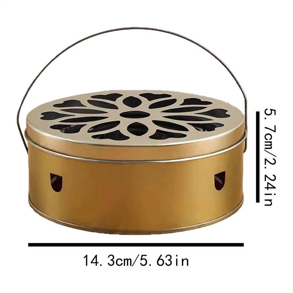 Stainless Steel Coil Incense Holder Box – Indoor & Outdoor