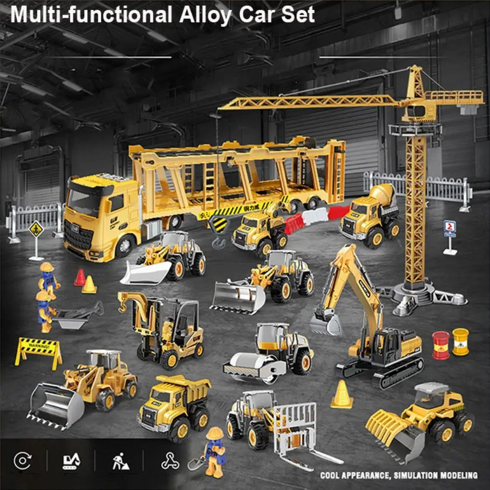 Kids Alloy Construction Vehicle Toy Set – 10 Styles | Excavator