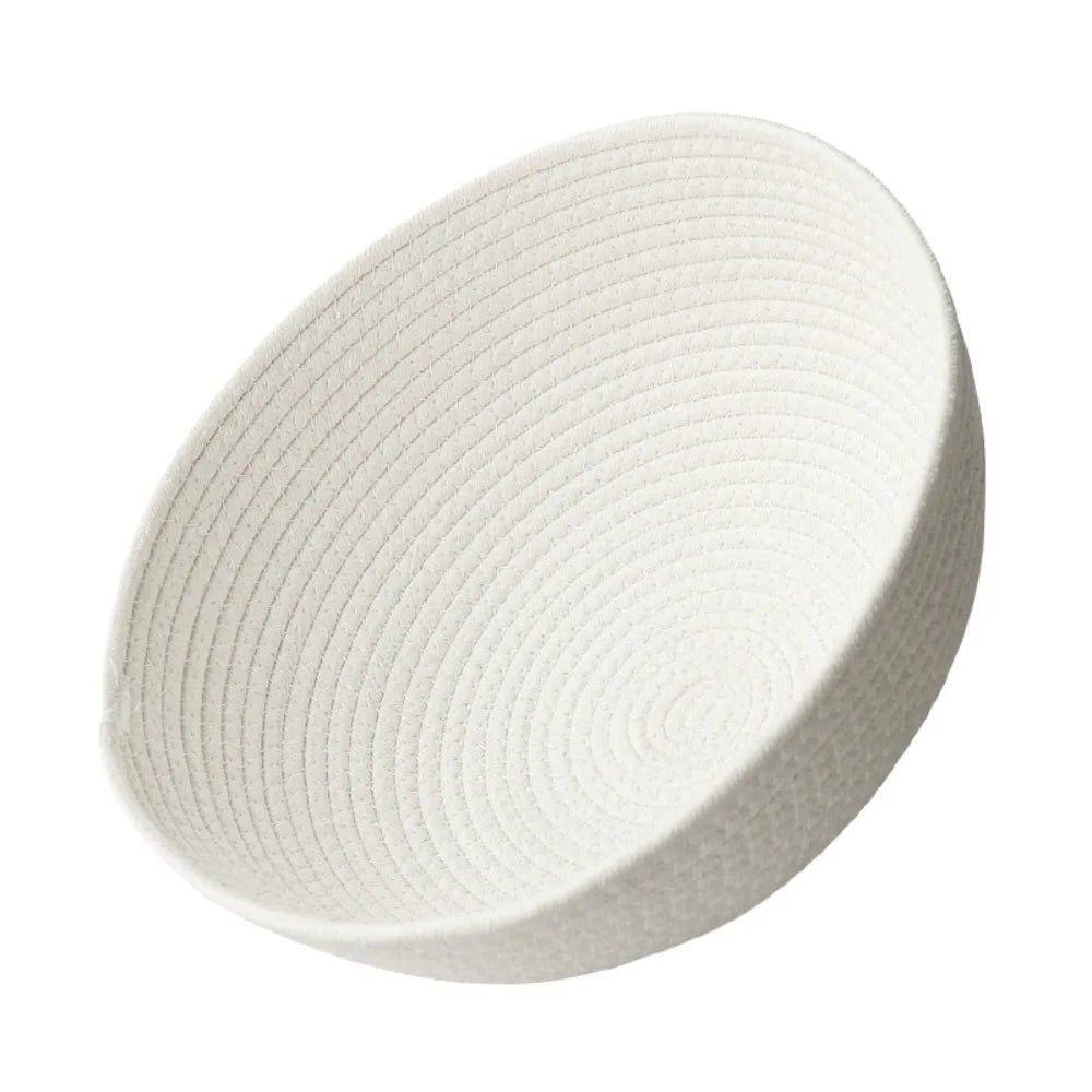 Washable Cotton Rope Round Cat Bed with Climbing Frame