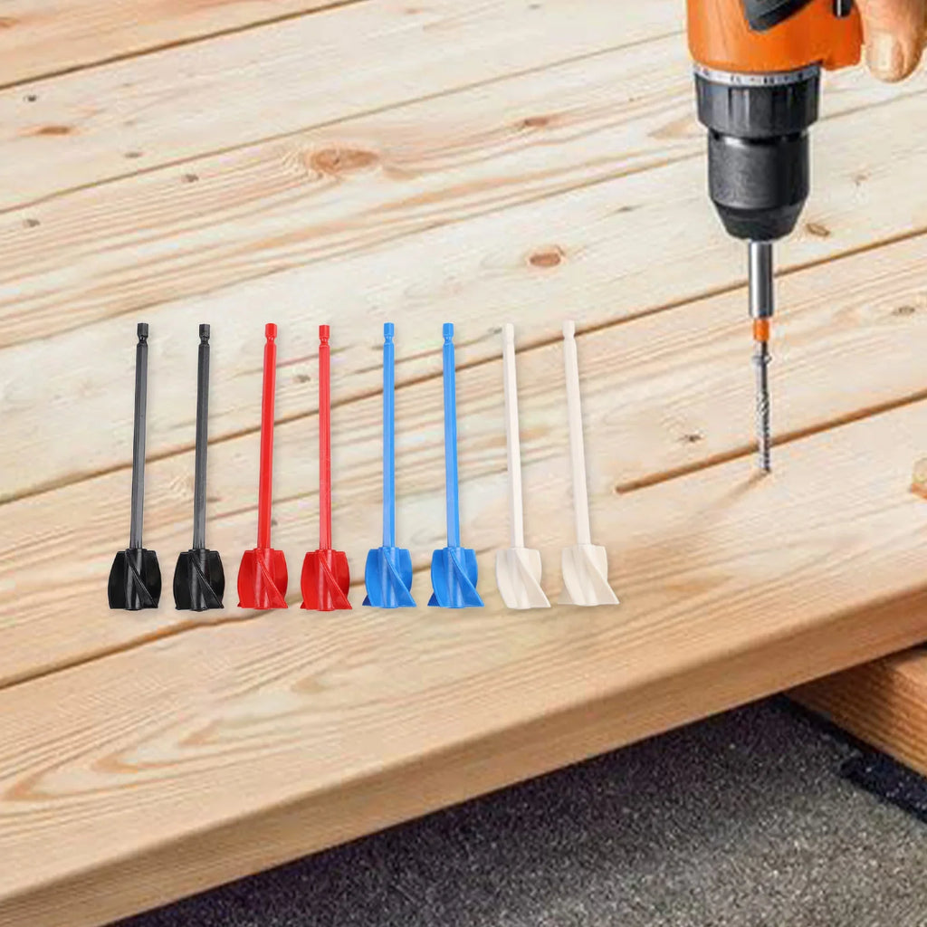 DAZZLEEX 8-Piece Epoxy Resin Mixer Drill Bits | Paint Mixing Rod