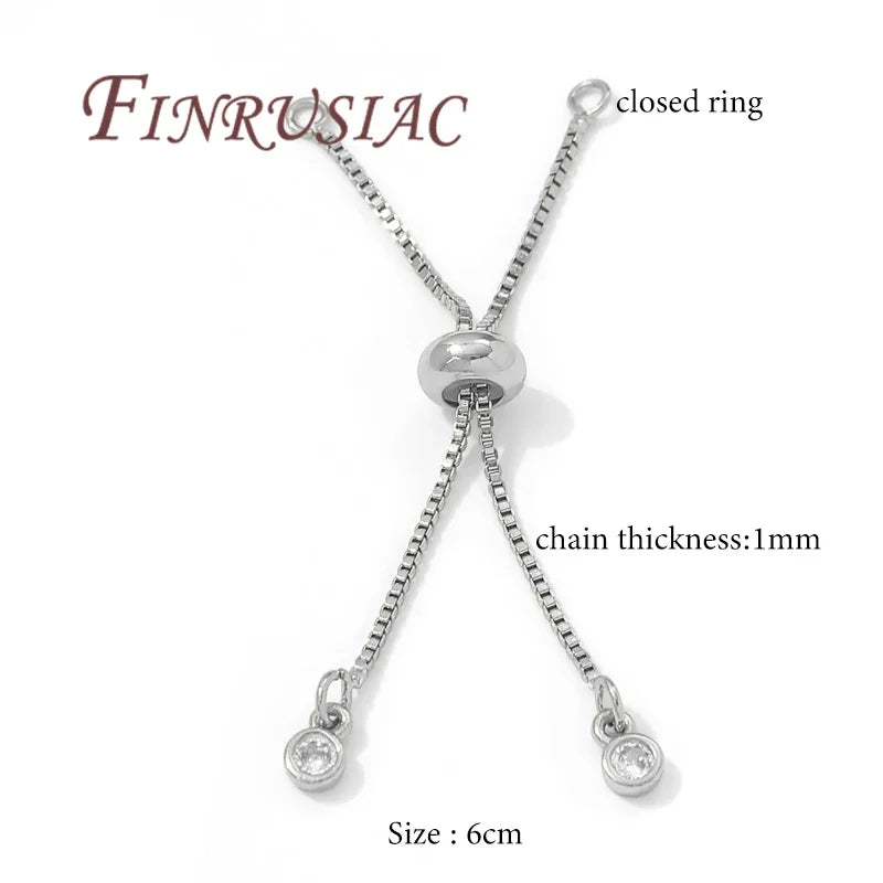 18K Gold Plated Box Chain Bracelet DIY Jewelry Making Component