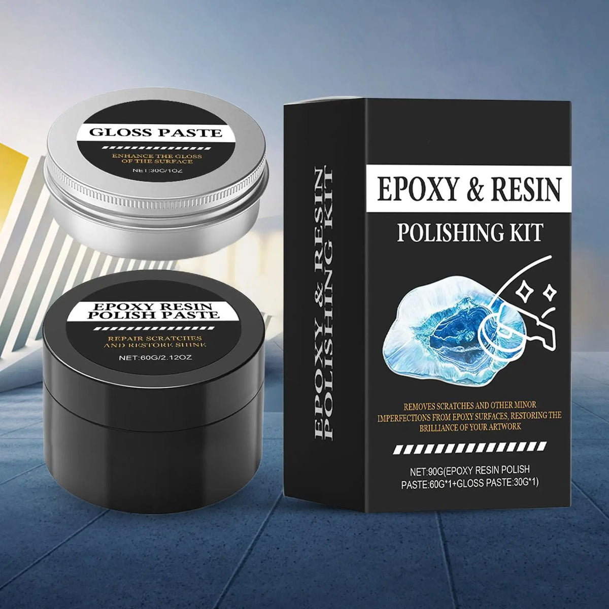 Epoxy Resin Polishing Kit – 3-Stage Scratch Repair & Mirror Finish