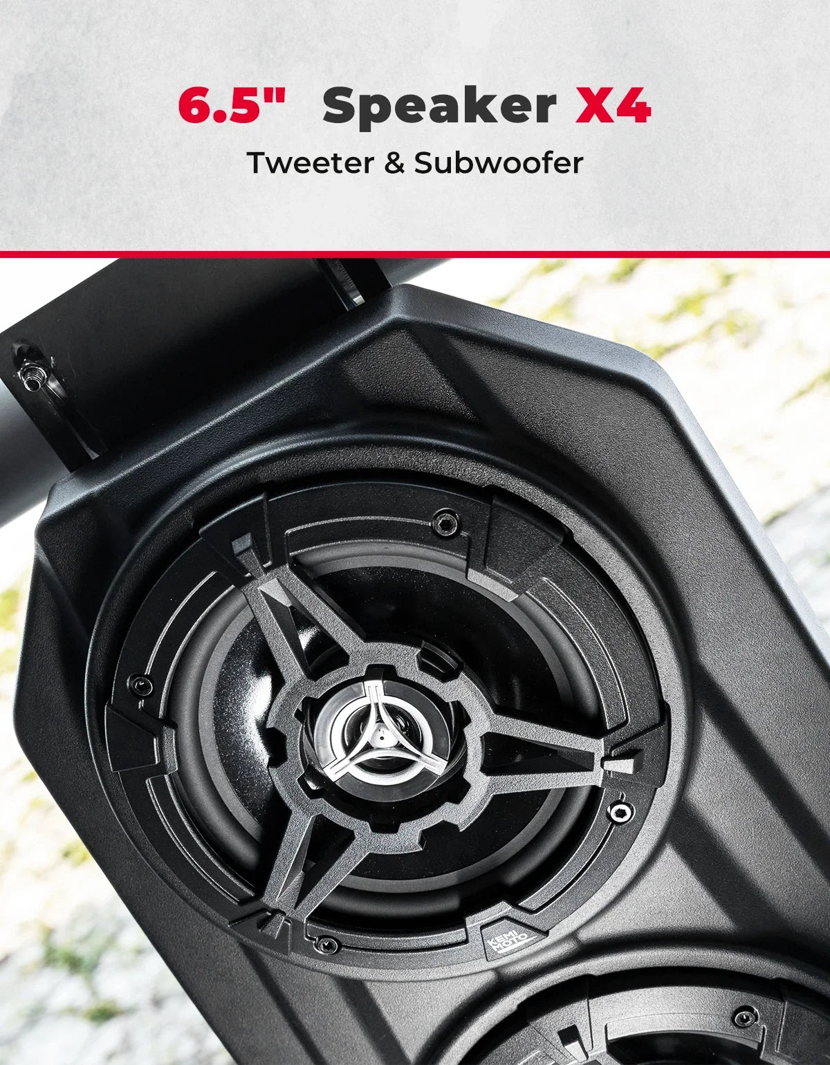 UTV Bluetooth Sound System 6.5" IP67 Speakers for RZR Can-Am