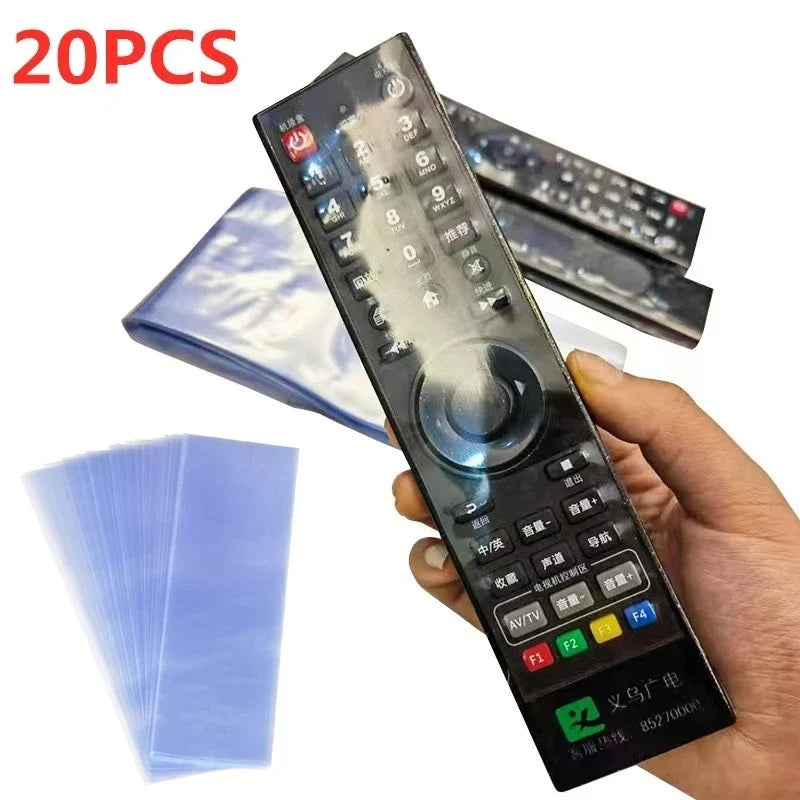 10PCS Clear Shrink Film Remote Control Covers – Universal Fit