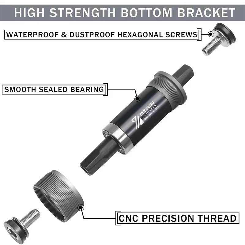 BUCKLOS Square Taper Bottom Bracket BB68 MTB Road E-Bike BSA