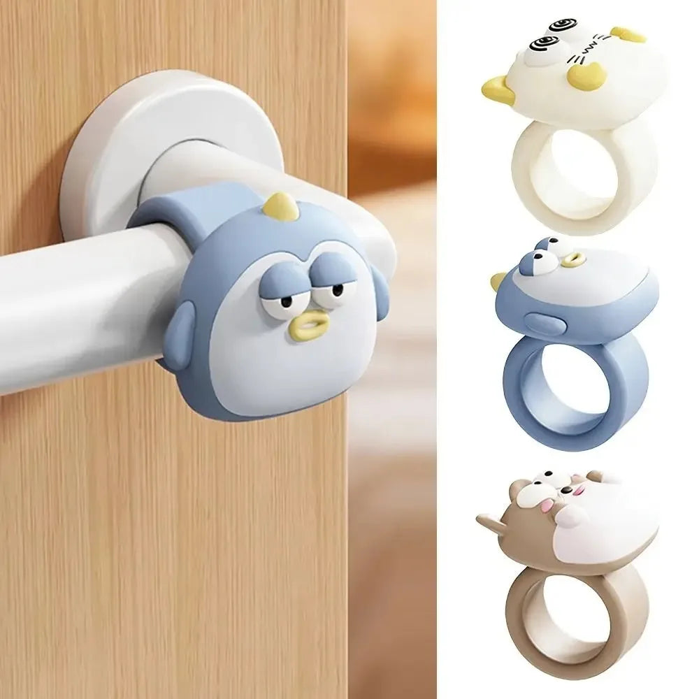 Silicone Door Handle Bumper Pad – Cartoon Anti-Shock Door Stopper