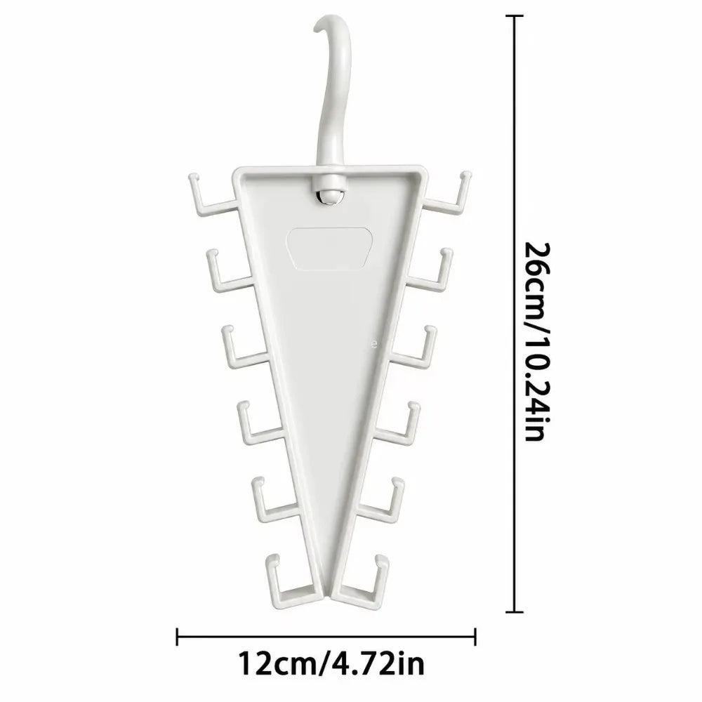12-Hook Rotatable V-Shape Closet Hanger Organizer