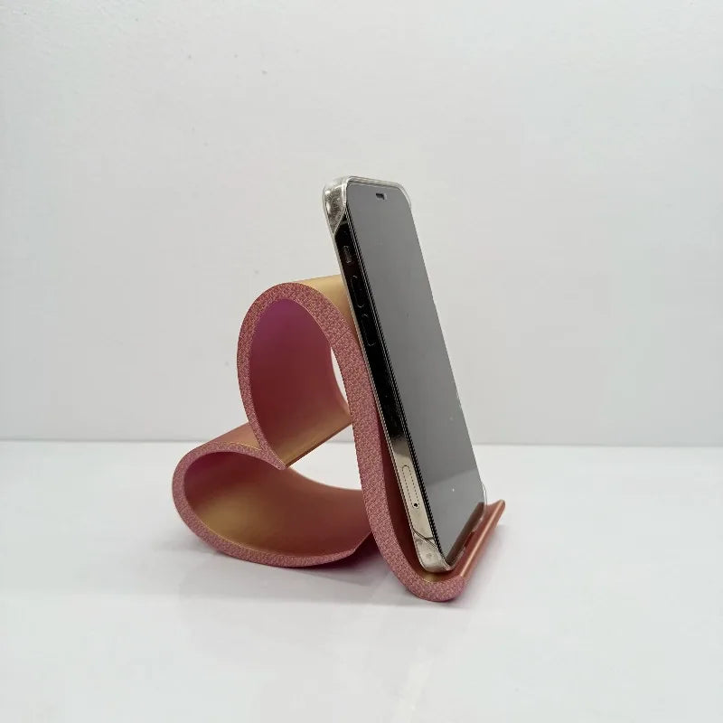 Heart Shape Phone Stand – 3D Printed Universal Desk Holder