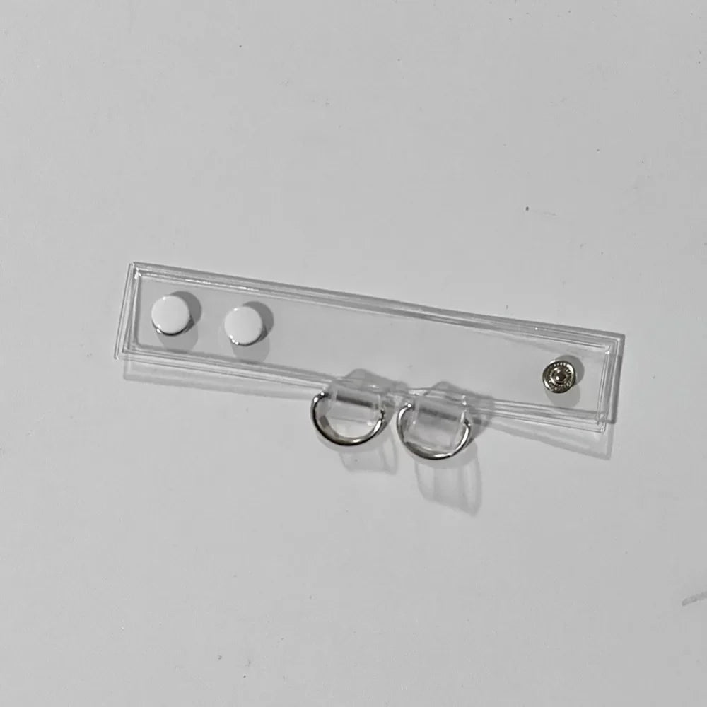 2pcs Transparent PVC Bag Strap Extension Buckle Clip
