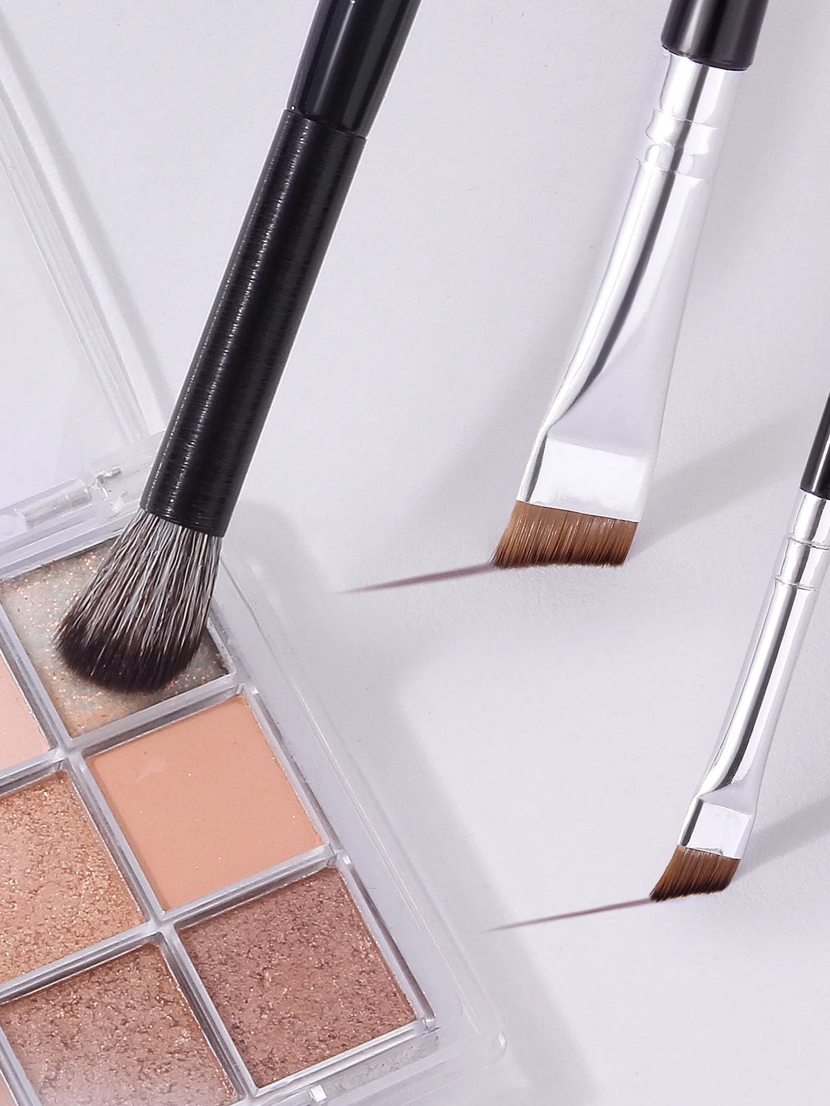 3-Piece Eye Makeup Brush Set – Eyeliner, Brow & Blending