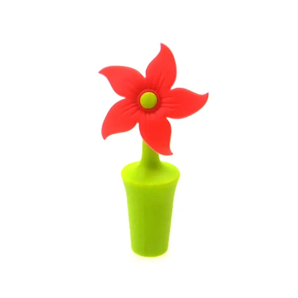 Silicone Wine Bottle Stopper Flower Design – Leak-Proof
