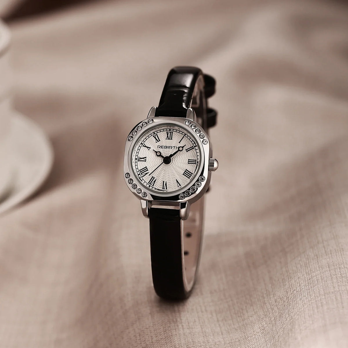 REBIRTH Retro Roman Numeral Casual Quartz Watch | Leather Band