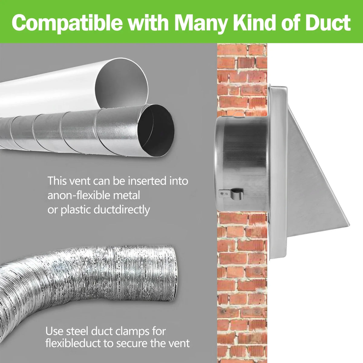 4-Inch Exterior Wall Vent Cover Kit – Dryer & Exhaust Vent