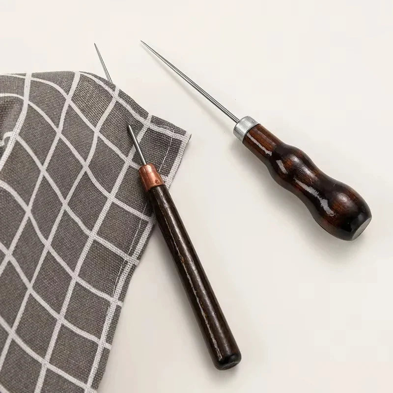 Sewing Awl Set Wooden Handle – Leather Craft & Shoe Repair Tool