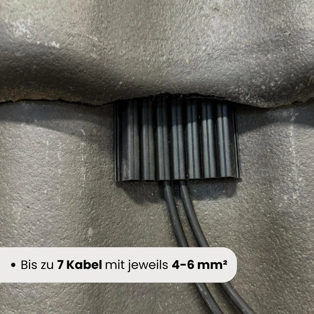 TPR Solar Roof Cable Entry Seal – 7-Channel Waterproof Gland