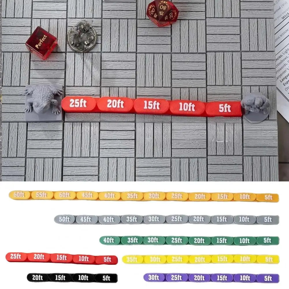 Articulated Flexible Chain Ruler for Tabletop RPG Board Games