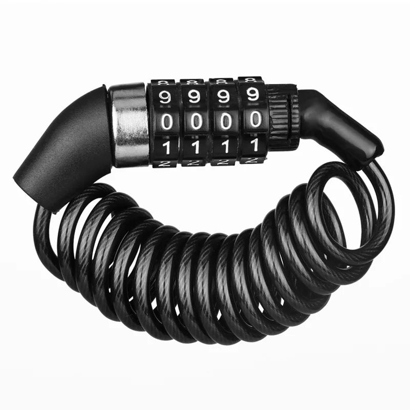 Portable Bicycle Combination Cable Lock – Bike & Helmet Lock