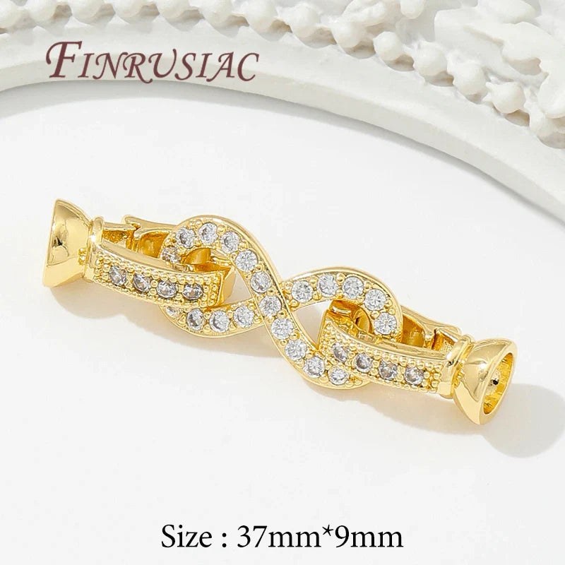 18K Gold Plated Zircon Clasp Connectors – DIY Jewelry Making