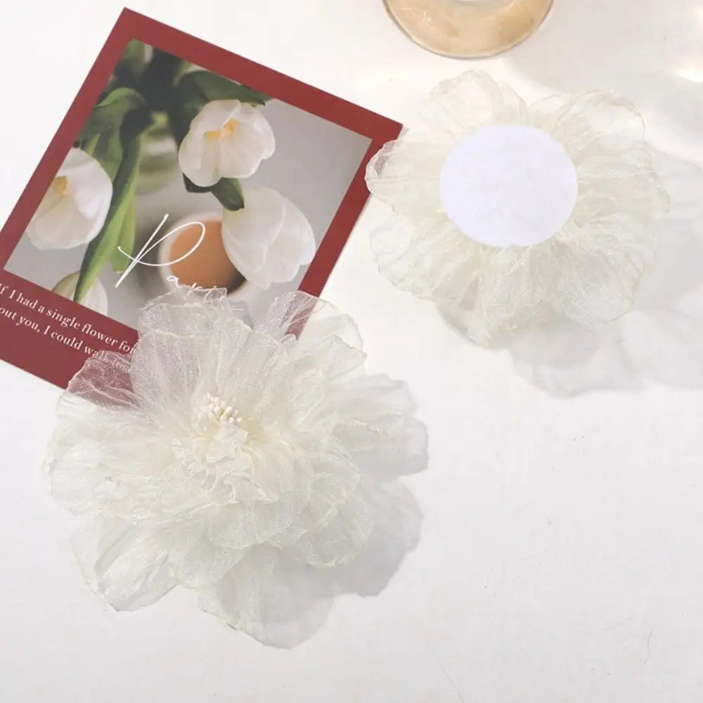 Organza Fabric Flower 75mm – Wedding & DIY Accessories