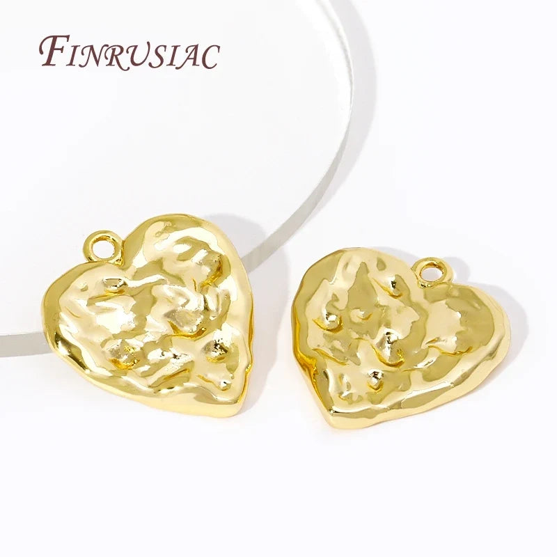 Heart Charms 18K Gold Plated & Rhodium Pendants | DIY Jewelry