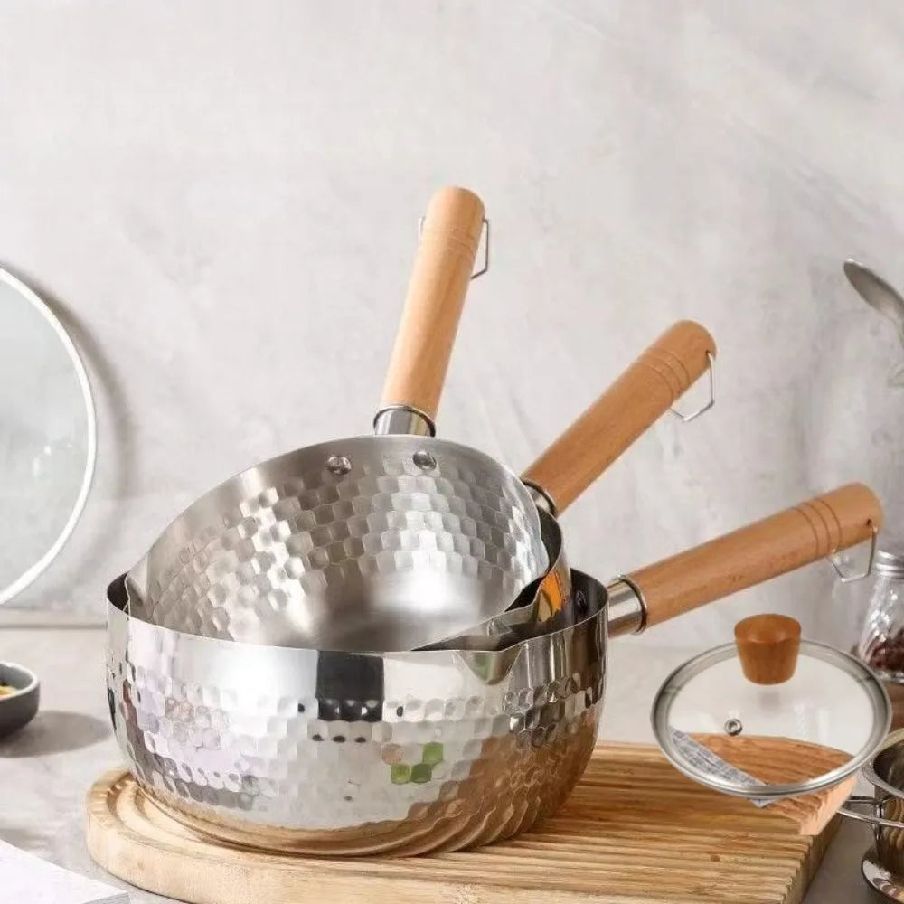 FEB.WIND Yukihira Stainless Steel Saucepan with Lid & Hook