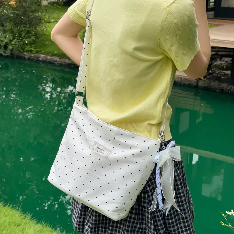 Bowknot Tote Bag – Aesthetic Crossbody Handbag for Women
