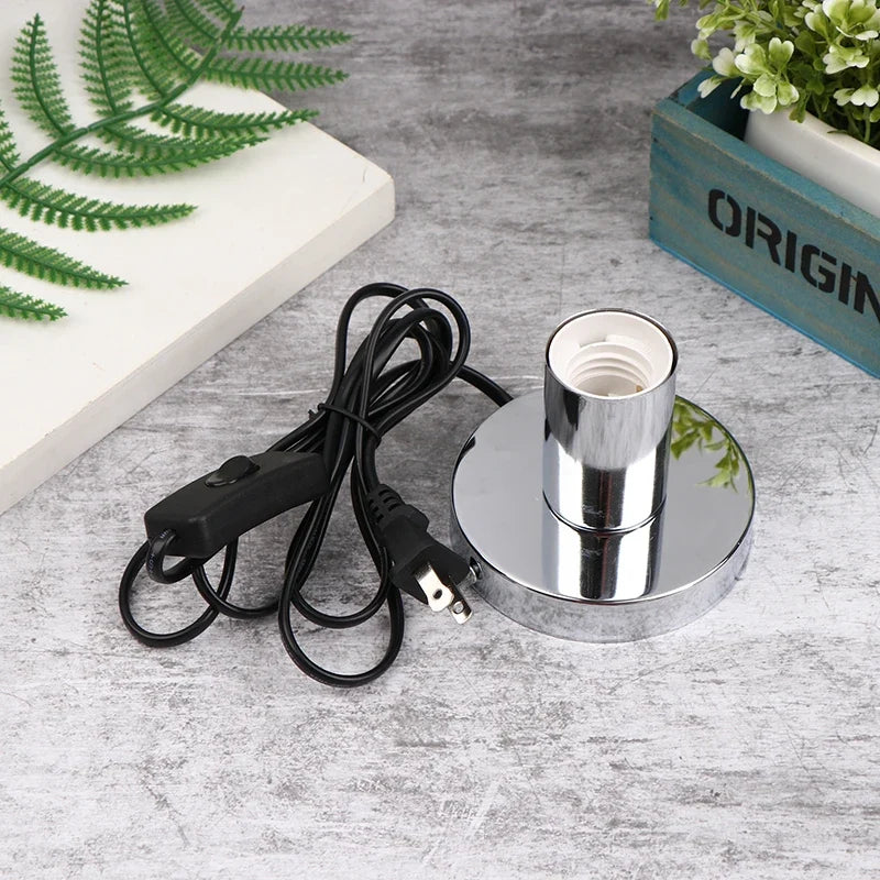 Retro E27 Metal Table Lamp Base – Industrial Desktop Night Light