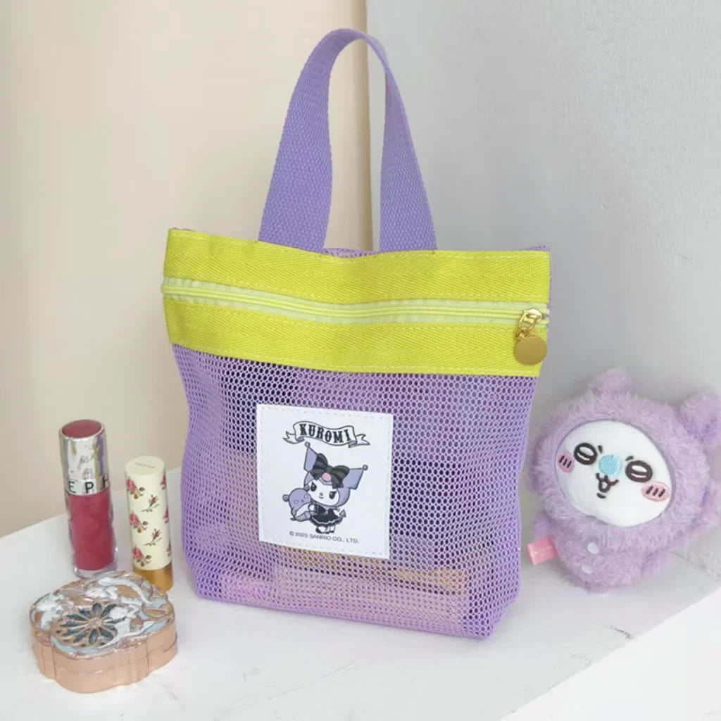 Hello Kitty Sanrio Mesh Tote Bag – Zipper Handbag Women & Kids