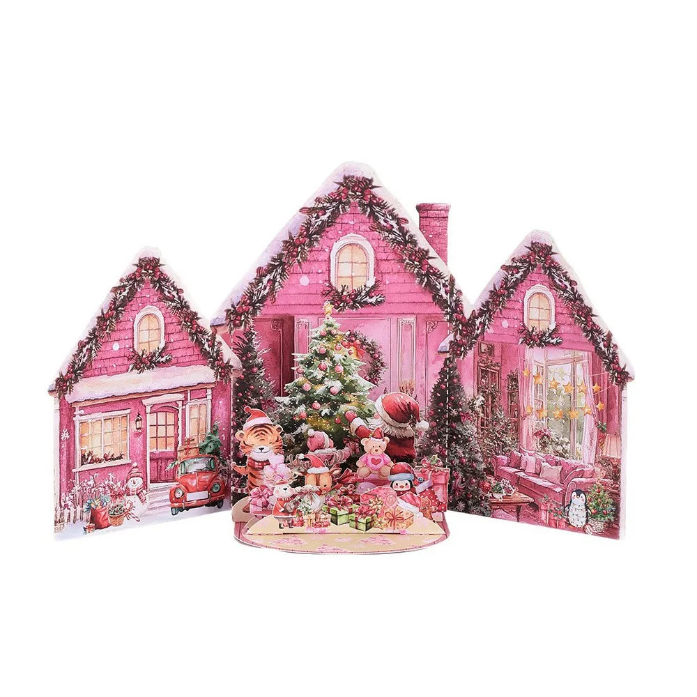 3D Pop-Up Christmas Cards – Santa & Xmas Tree Multicolor