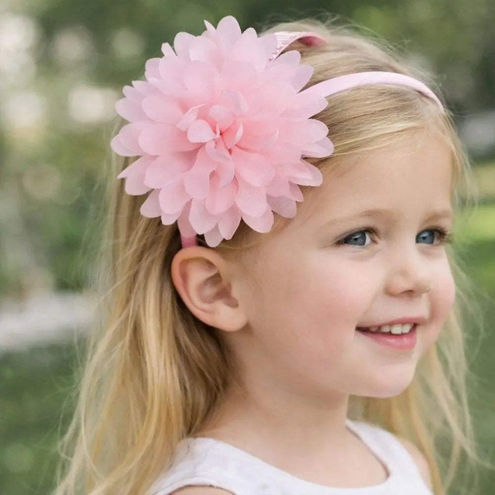 Big Flower Girls Headband – Multi-Layer Princess Hairband