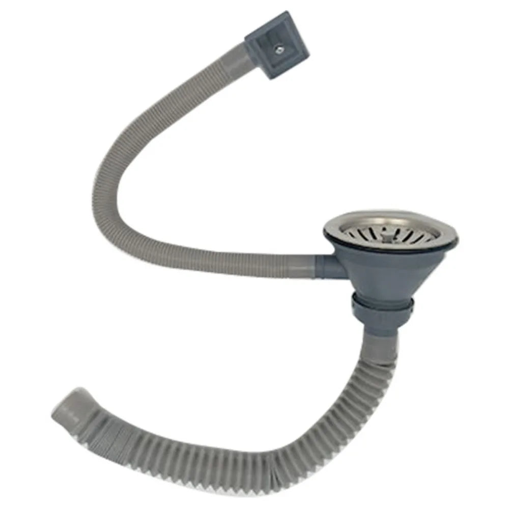 Stainless Steel Kitchen Sink Drain Pipe Set – Single/Double Slot