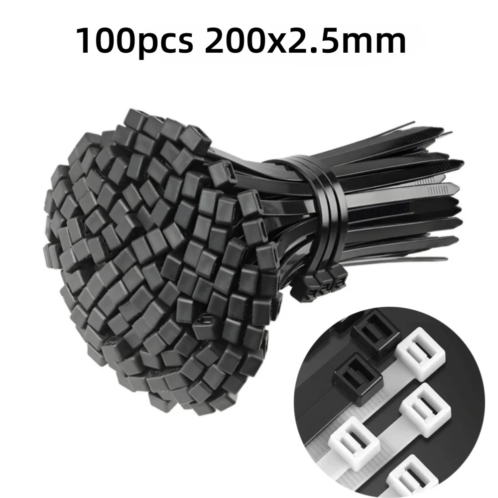 Nylon Zip Tie Buckles Self-Locking 20/50/100 Pcs Heavy Duty